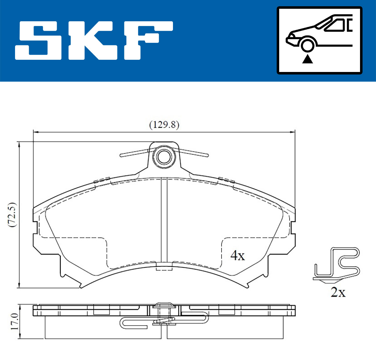 Placute frana SKF VKBP80193A