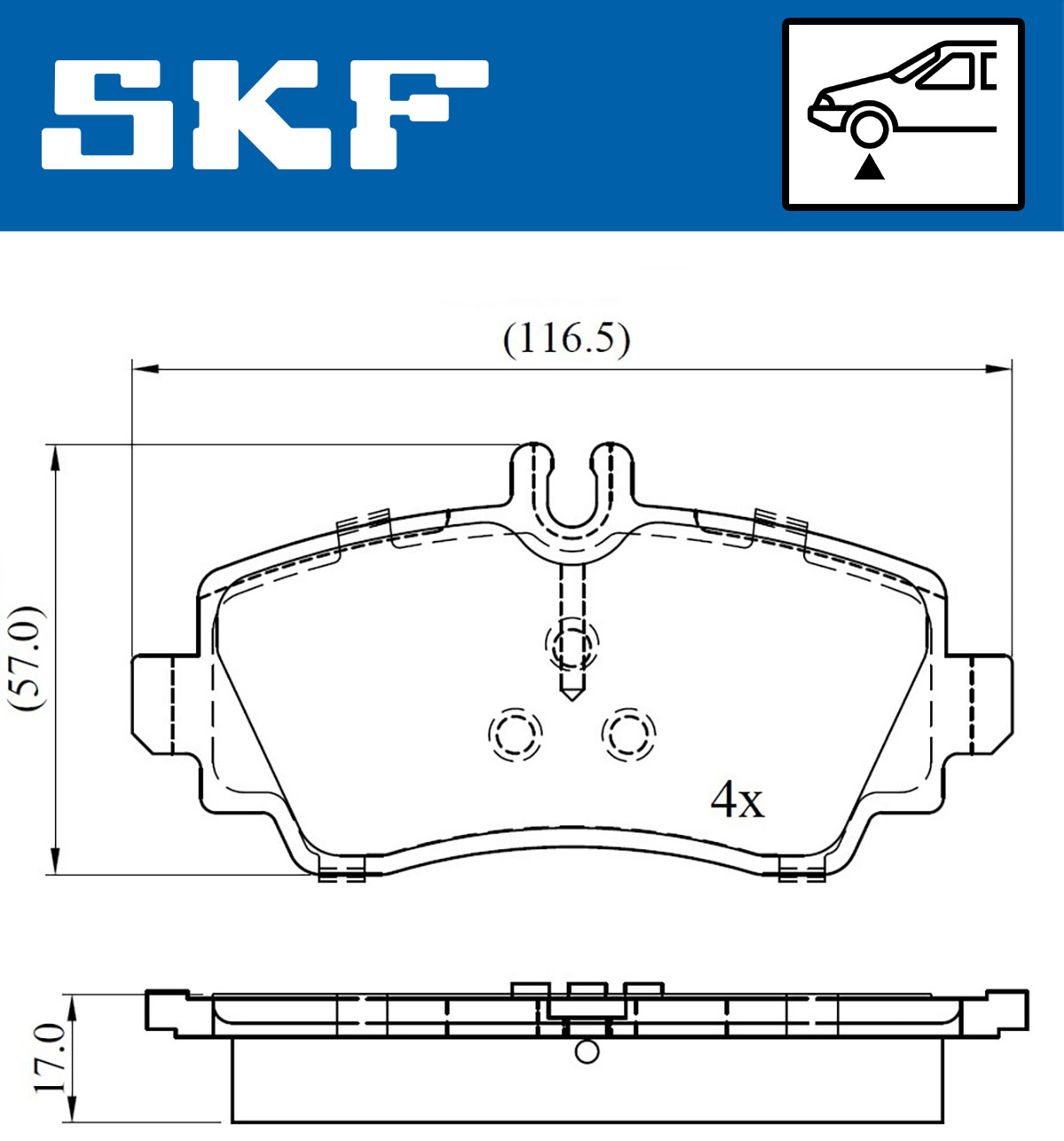 Placute frana SKF VKBP80220