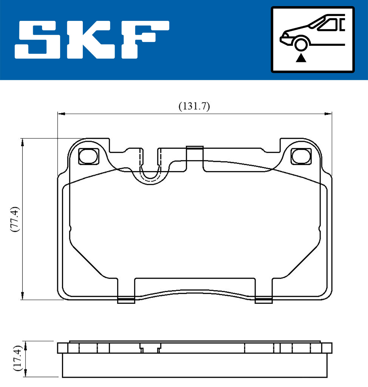 Placute frana SKF VKBP80225