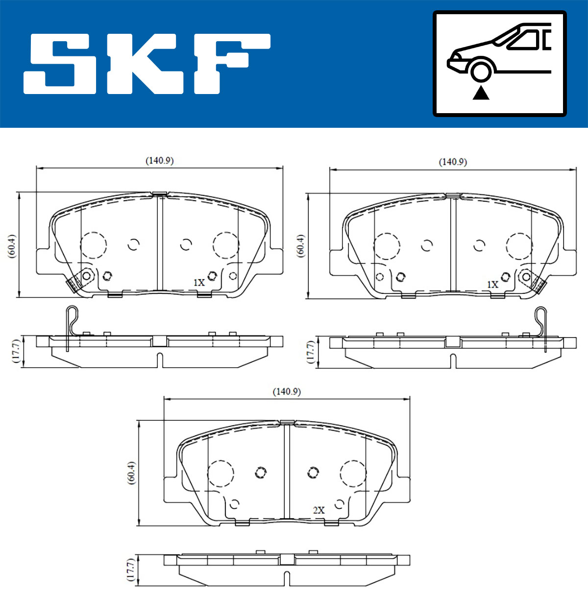 Placute frana SKF VKBP80228A