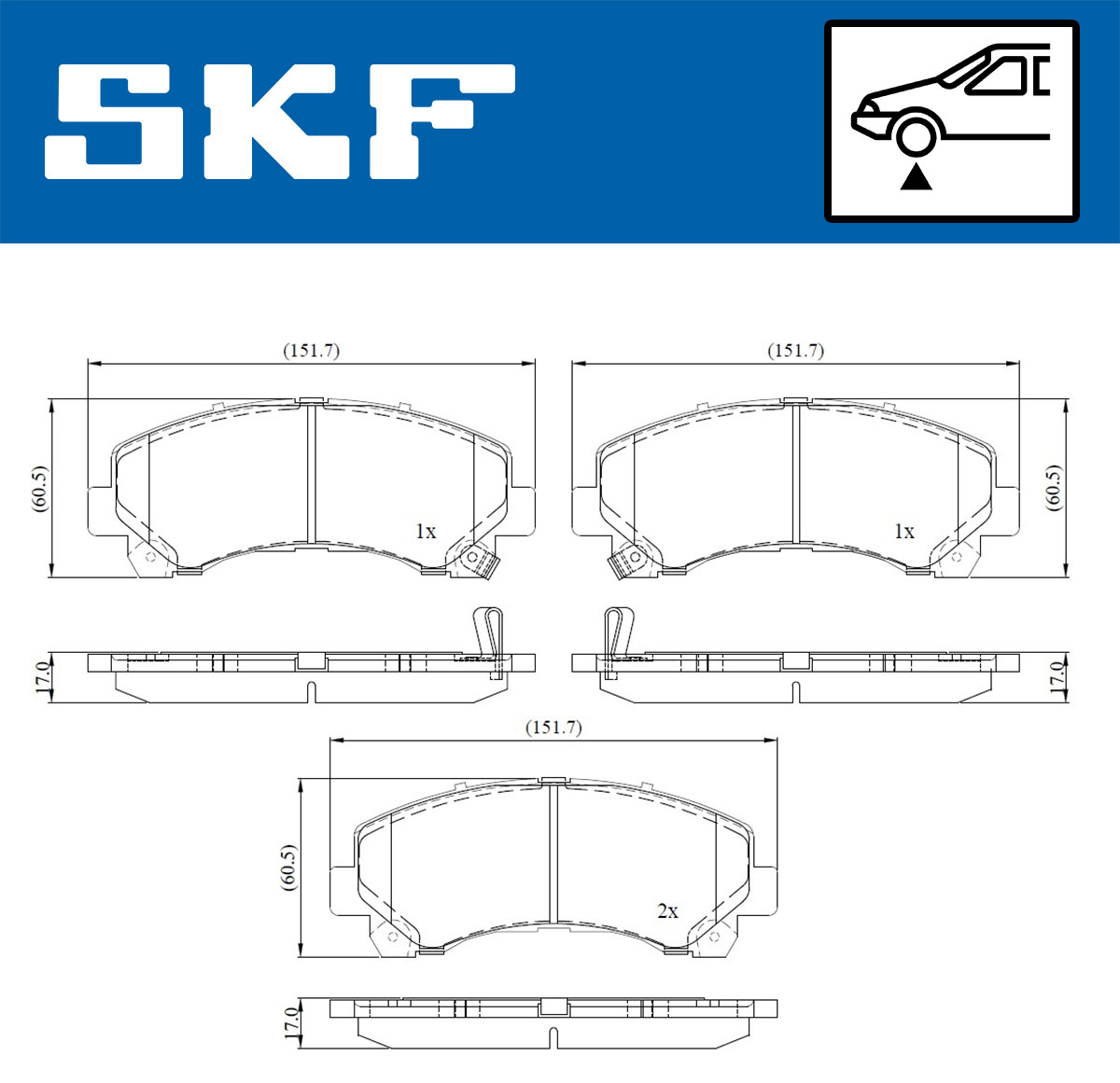 Placute frana SKF VKBP80233A