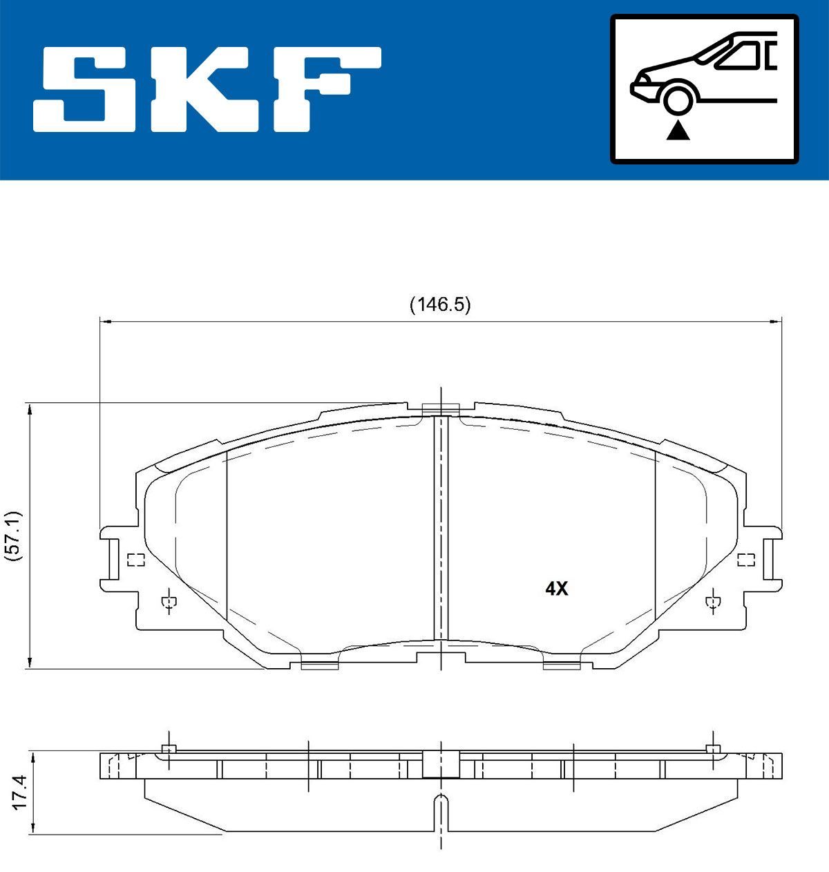 Placute frana SKF VKBP80235