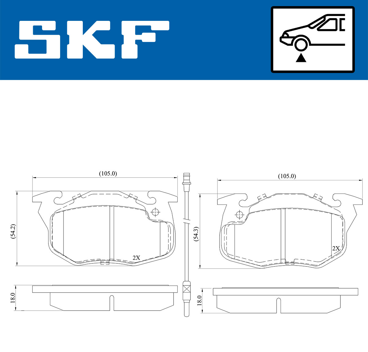 Placute frana SKF VKBP80238E