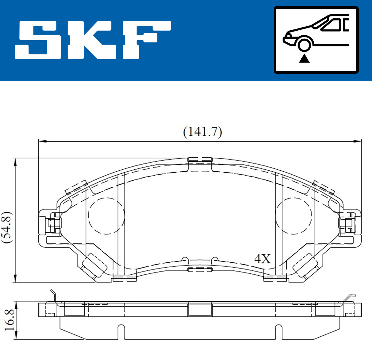 Placute frana SKF VKBP80239A