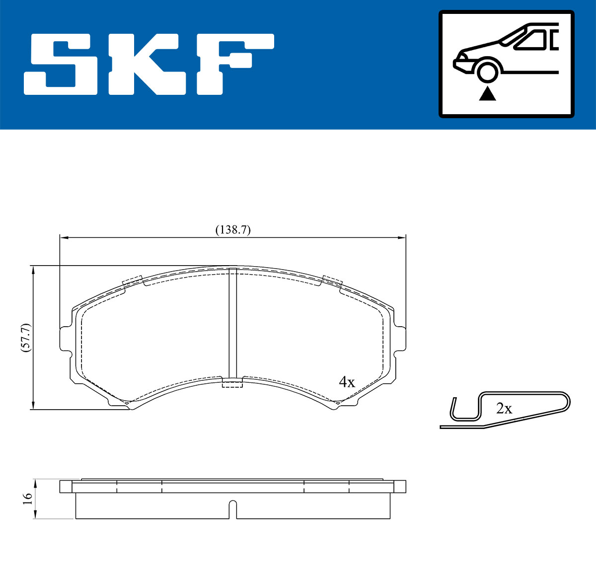 Placute frana SKF VKBP80252A