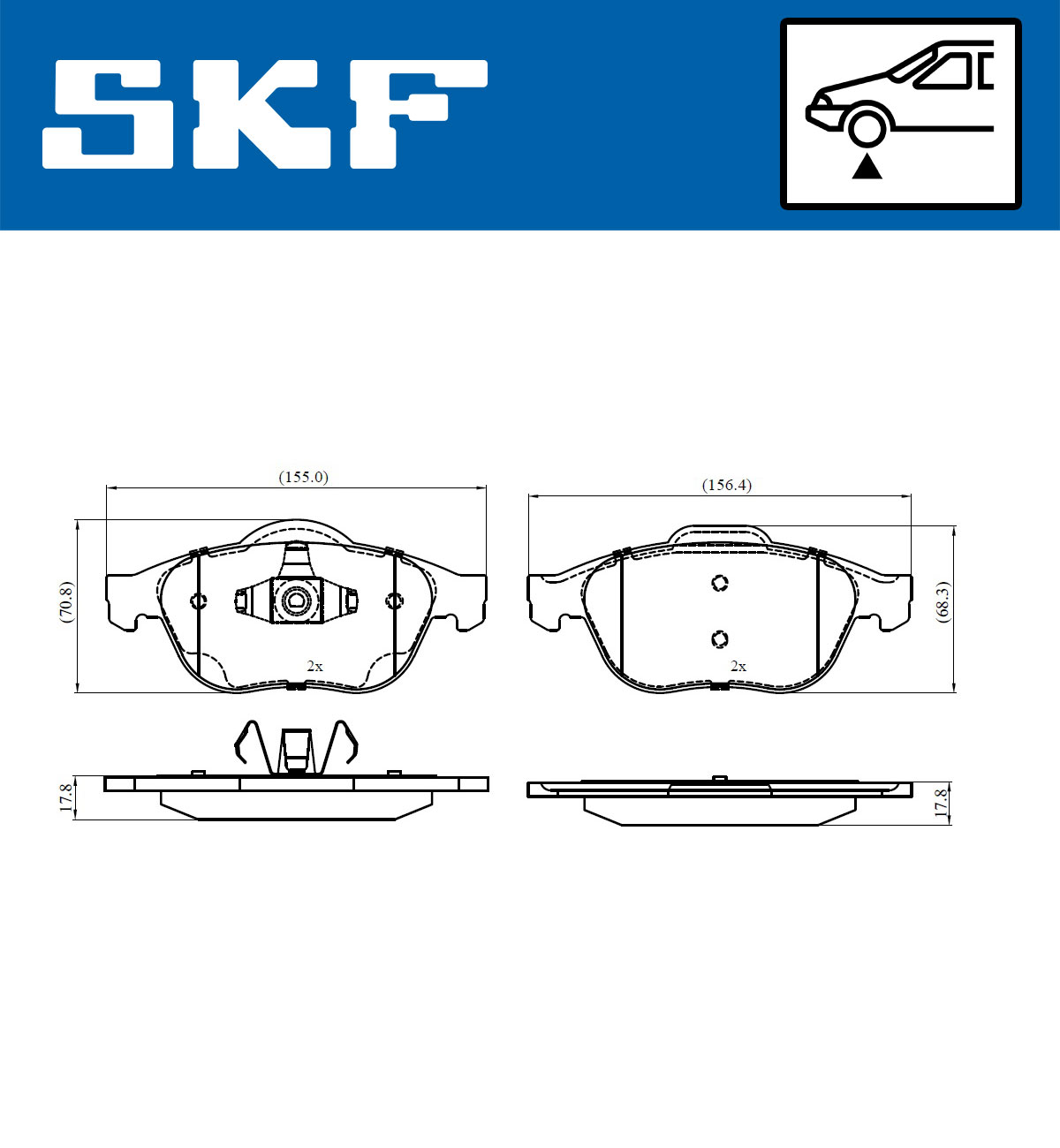 Placute frana SKF VKBP80263