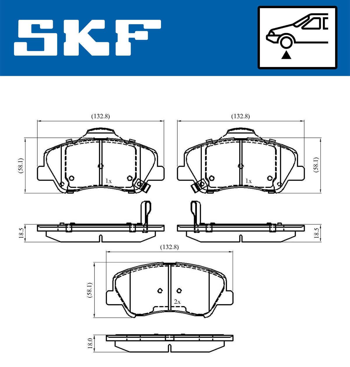 Placute frana SKF VKBP80268A