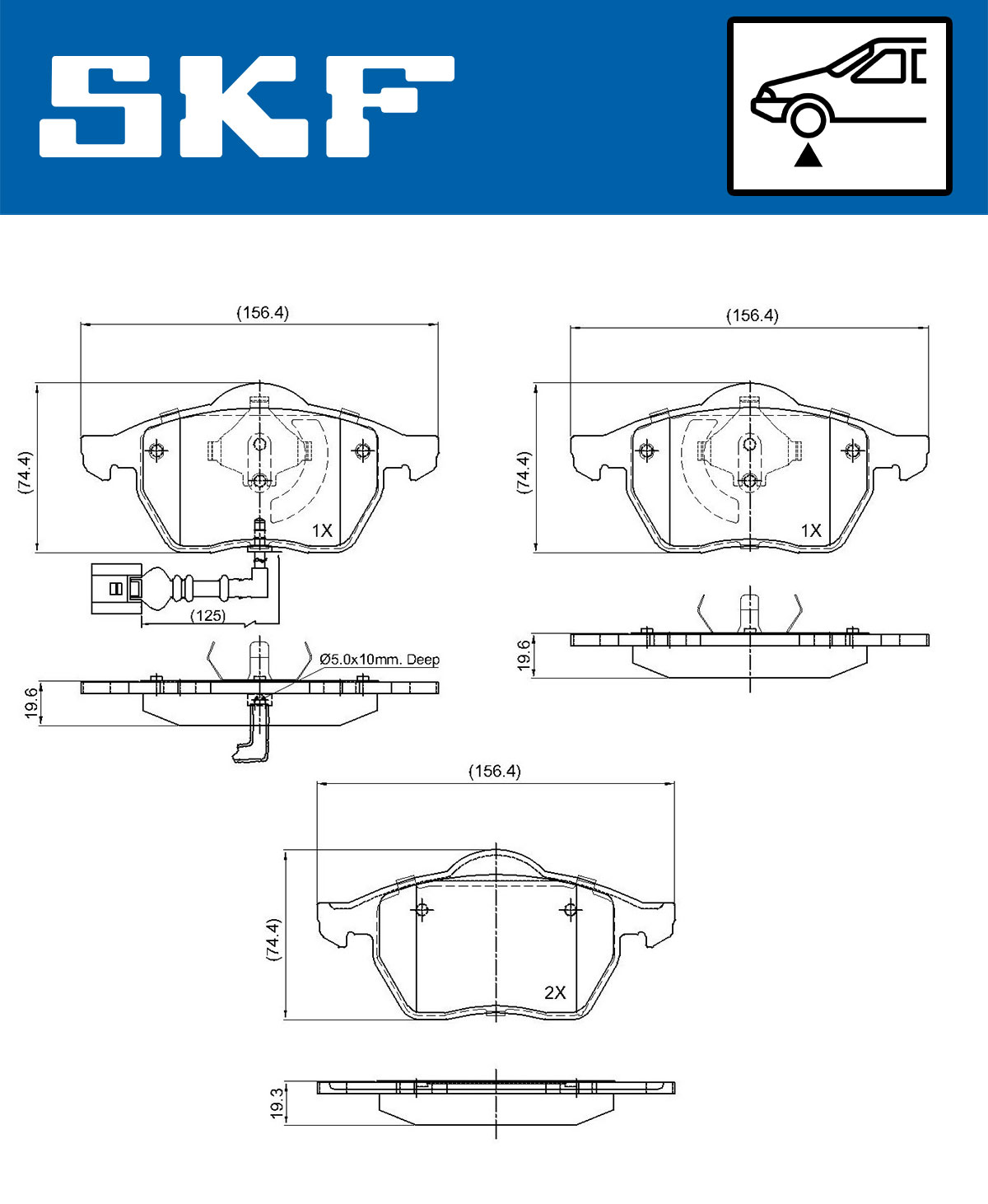 Placute frana SKF VKBP80270E