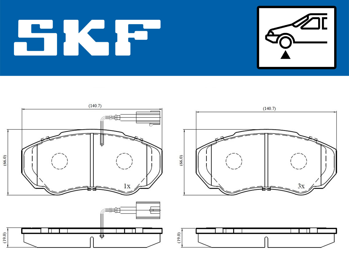 Placute frana SKF VKBP80273E