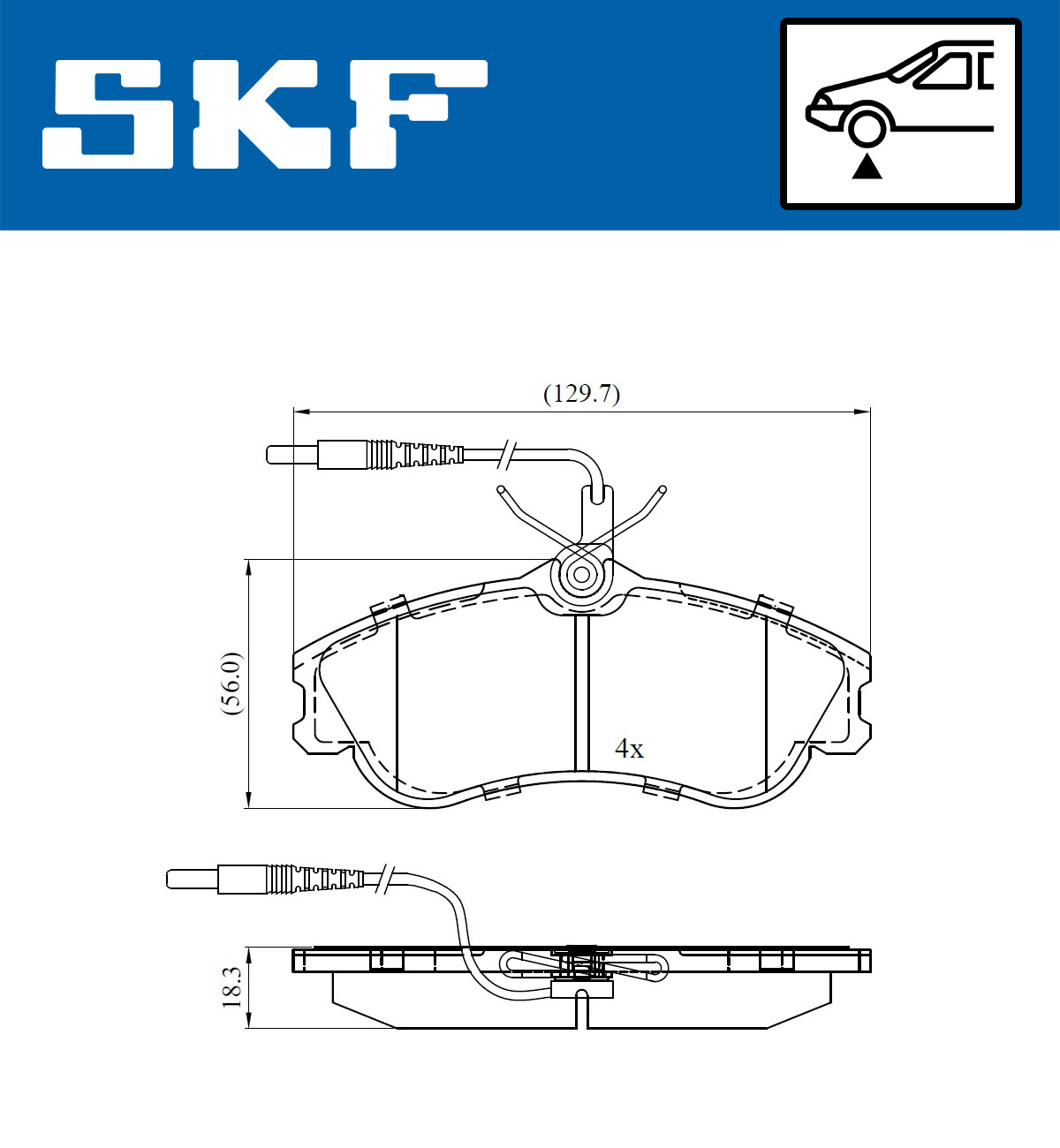 Placute frana SKF VKBP80281E