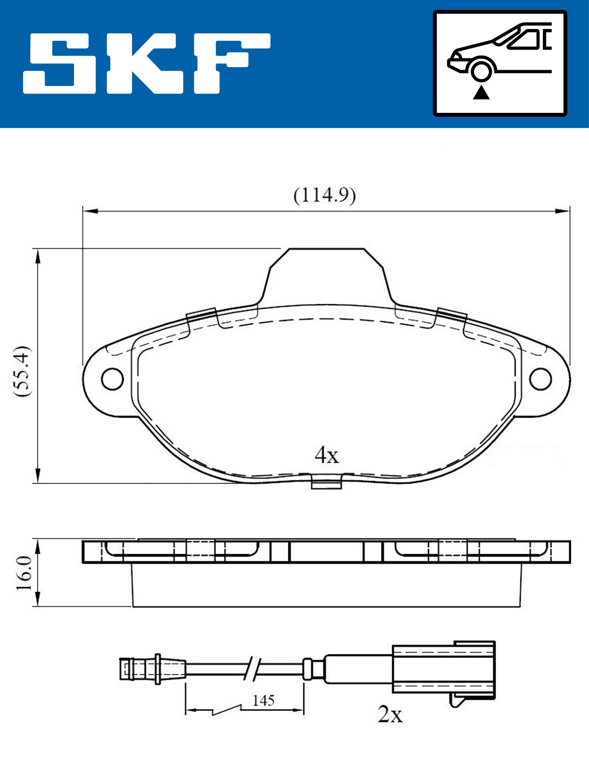 Placute frana SKF VKBP80299E