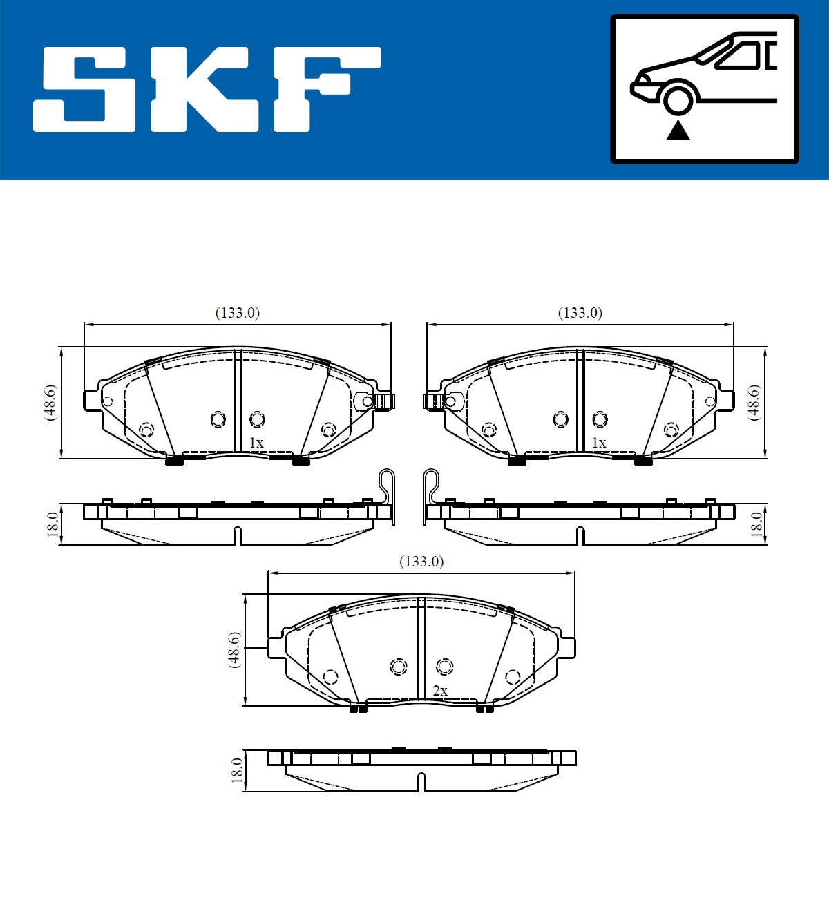 Placute frana SKF VKBP80305A