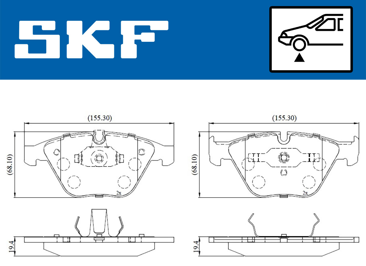 Placute frana SKF VKBP80308