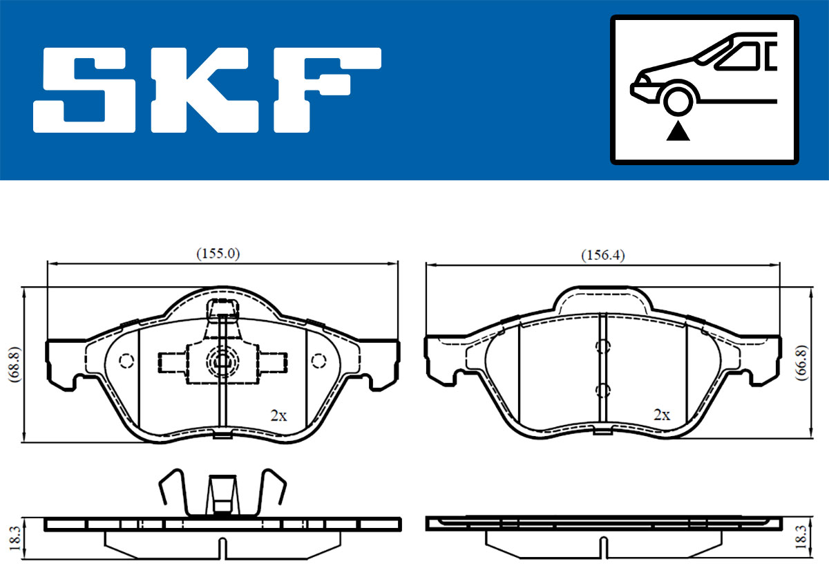 Placute frana SKF VKBP80309