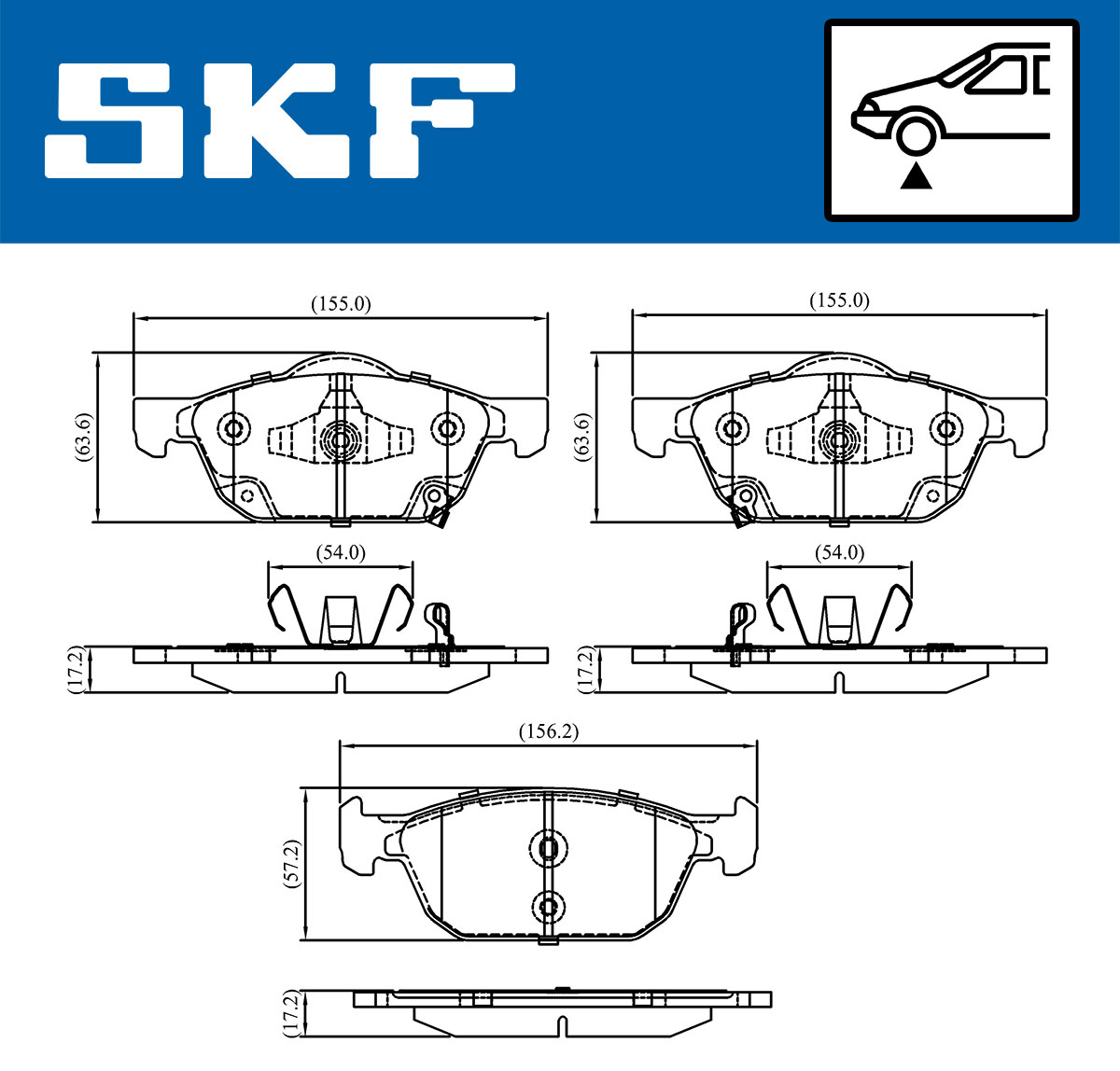 Placute frana SKF VKBP80320A