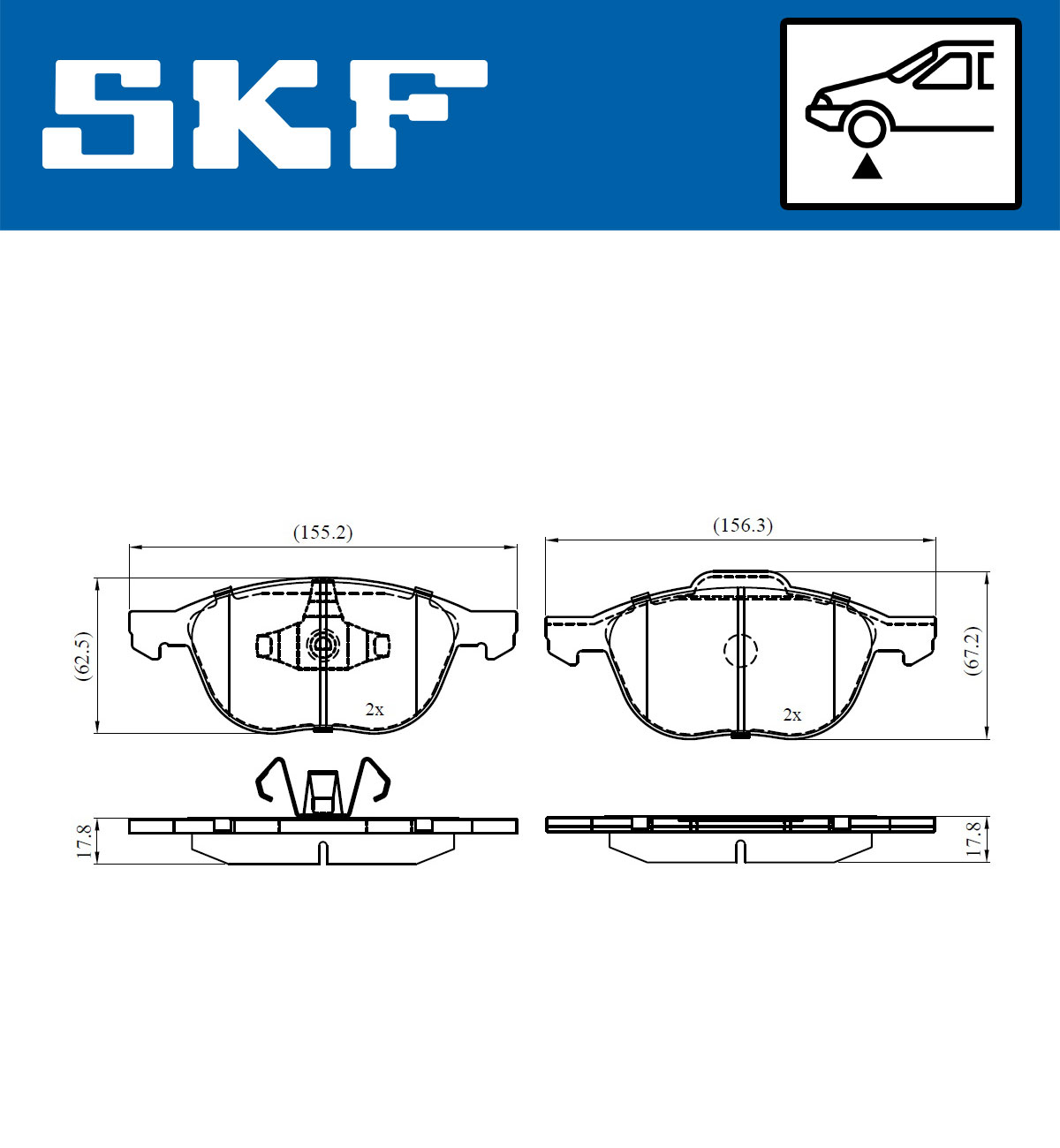 Placute frana SKF VKBP80329