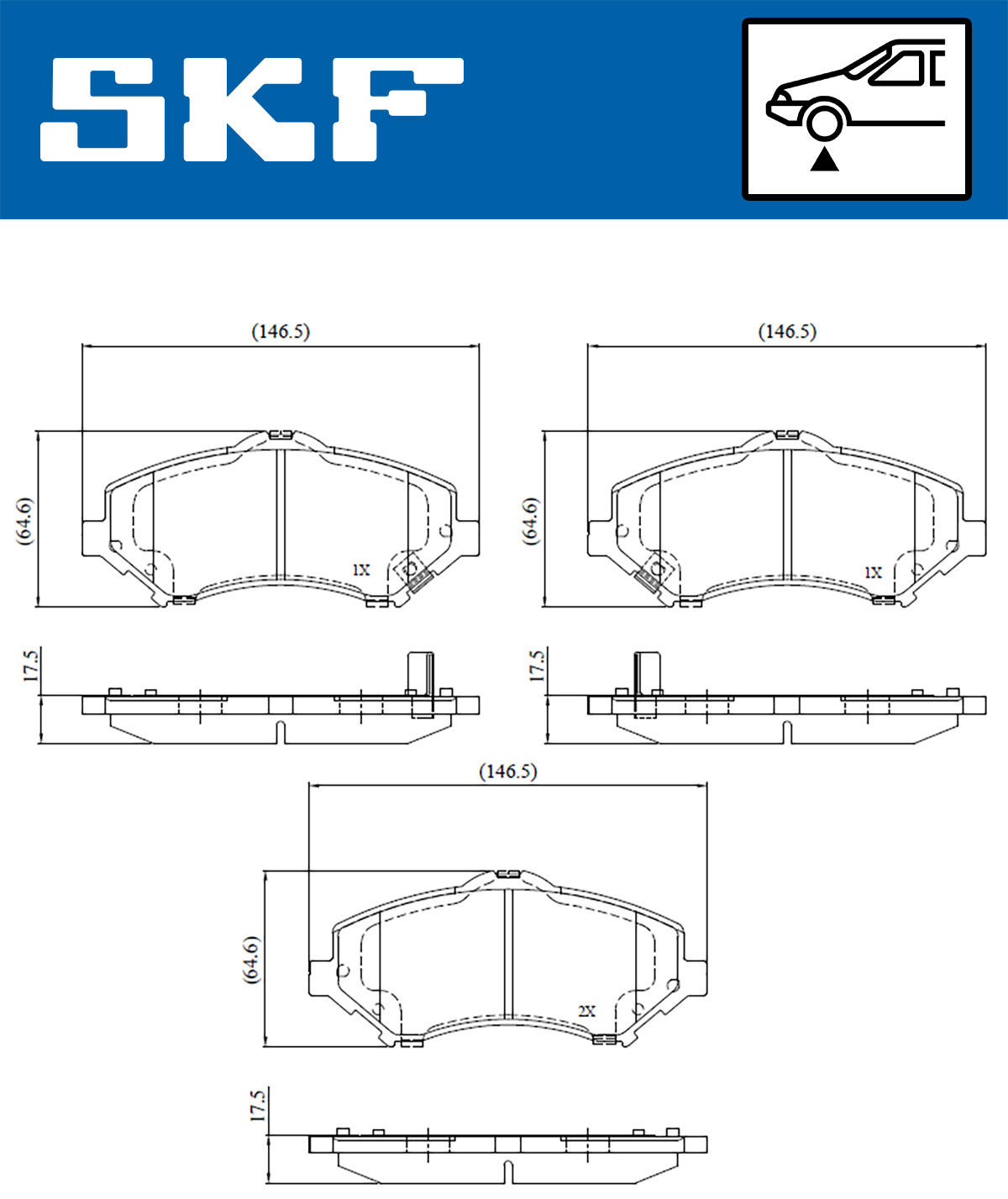 Placute frana SKF VKBP80334A
