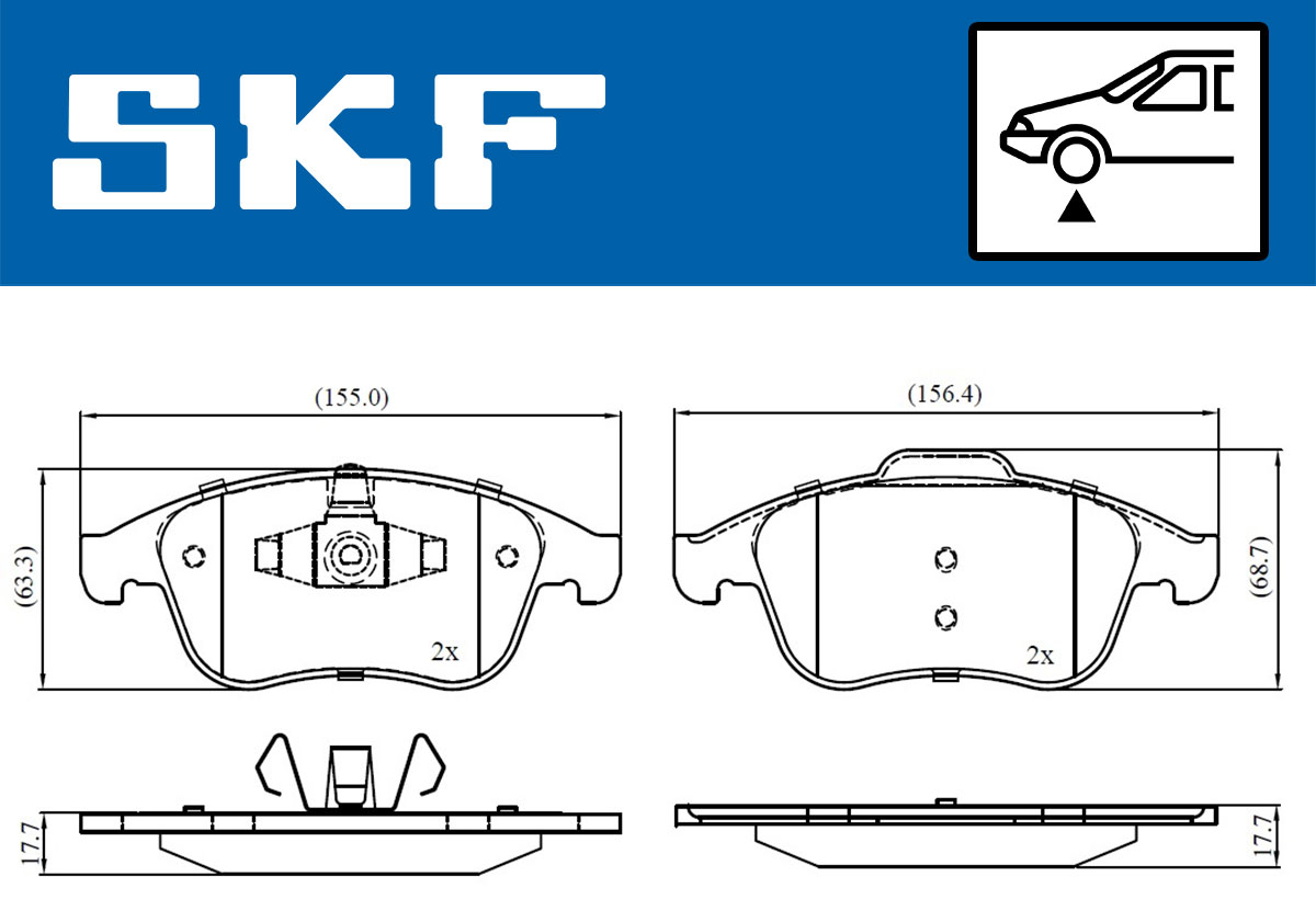 Placute frana SKF VKBP80336