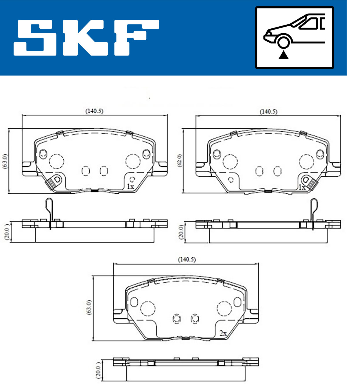 Placute frana SKF VKBP80346A