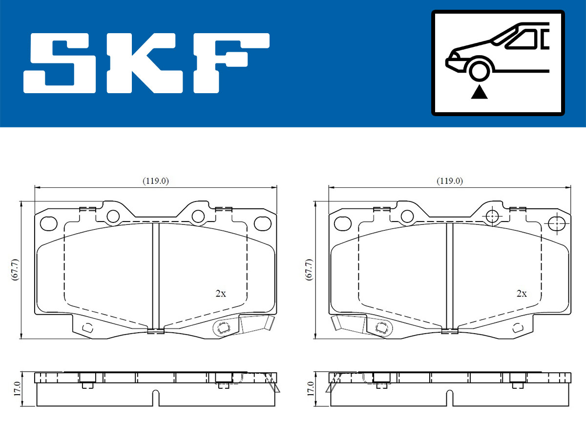 Placute frana SKF VKBP80349A