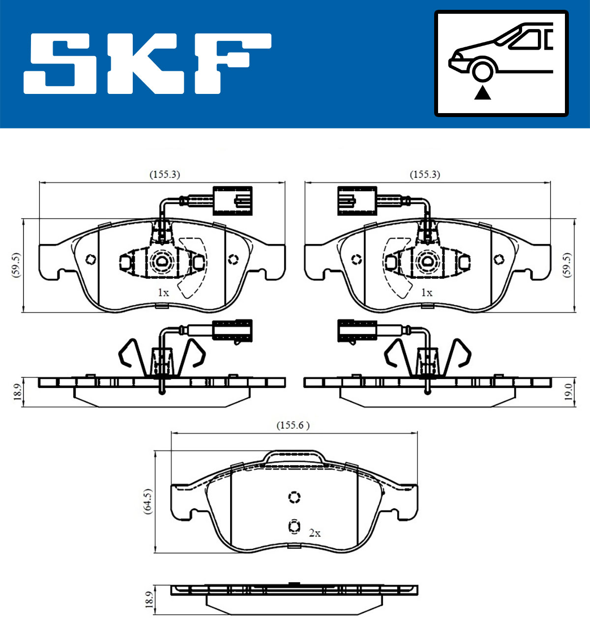 Placute frana SKF VKBP80353E