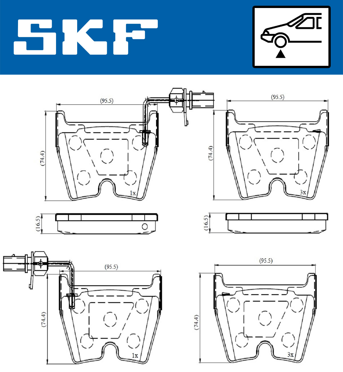 Placute frana SKF VKBP80369E