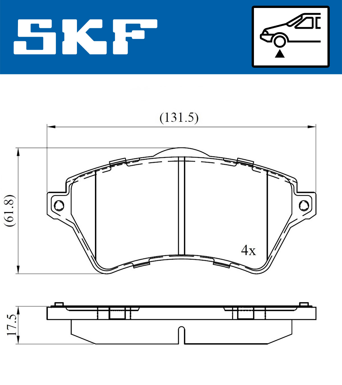 Placute frana SKF VKBP80375