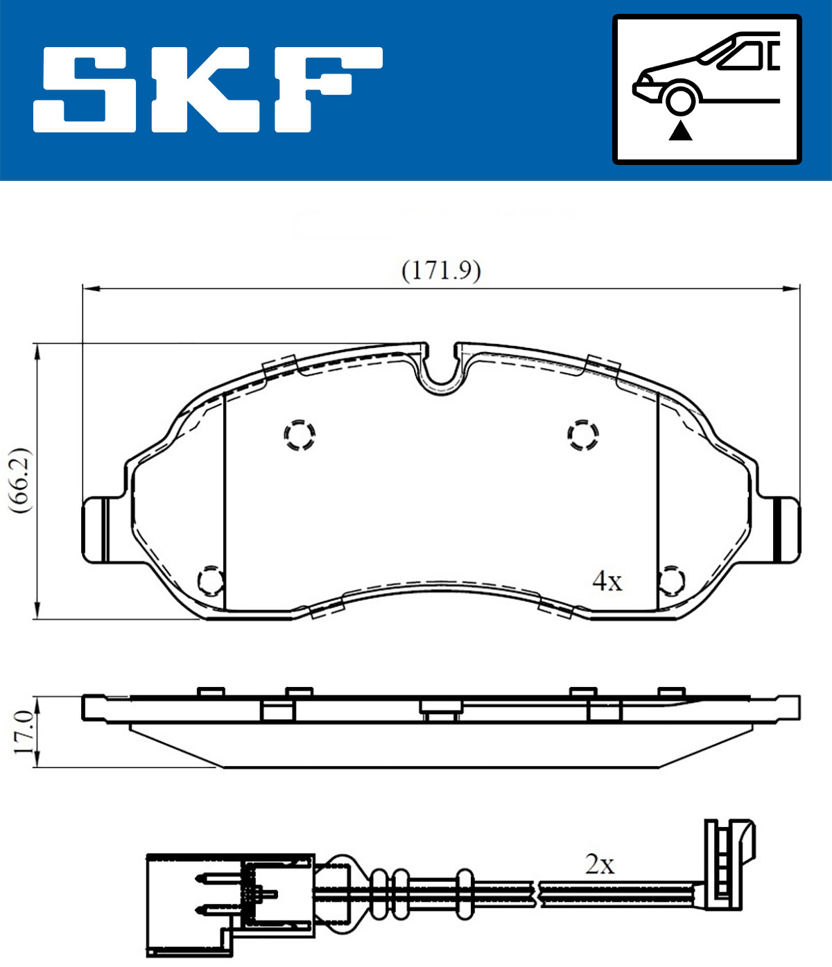 Placute frana SKF VKBP80377E