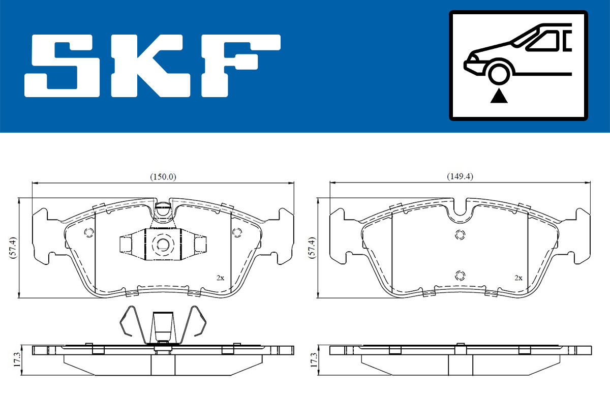 Placute frana SKF VKBP80399