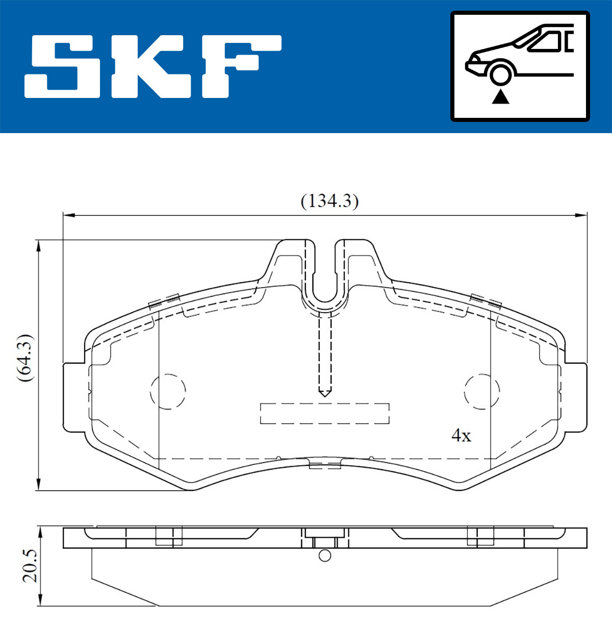 Placute frana SKF VKBP80412