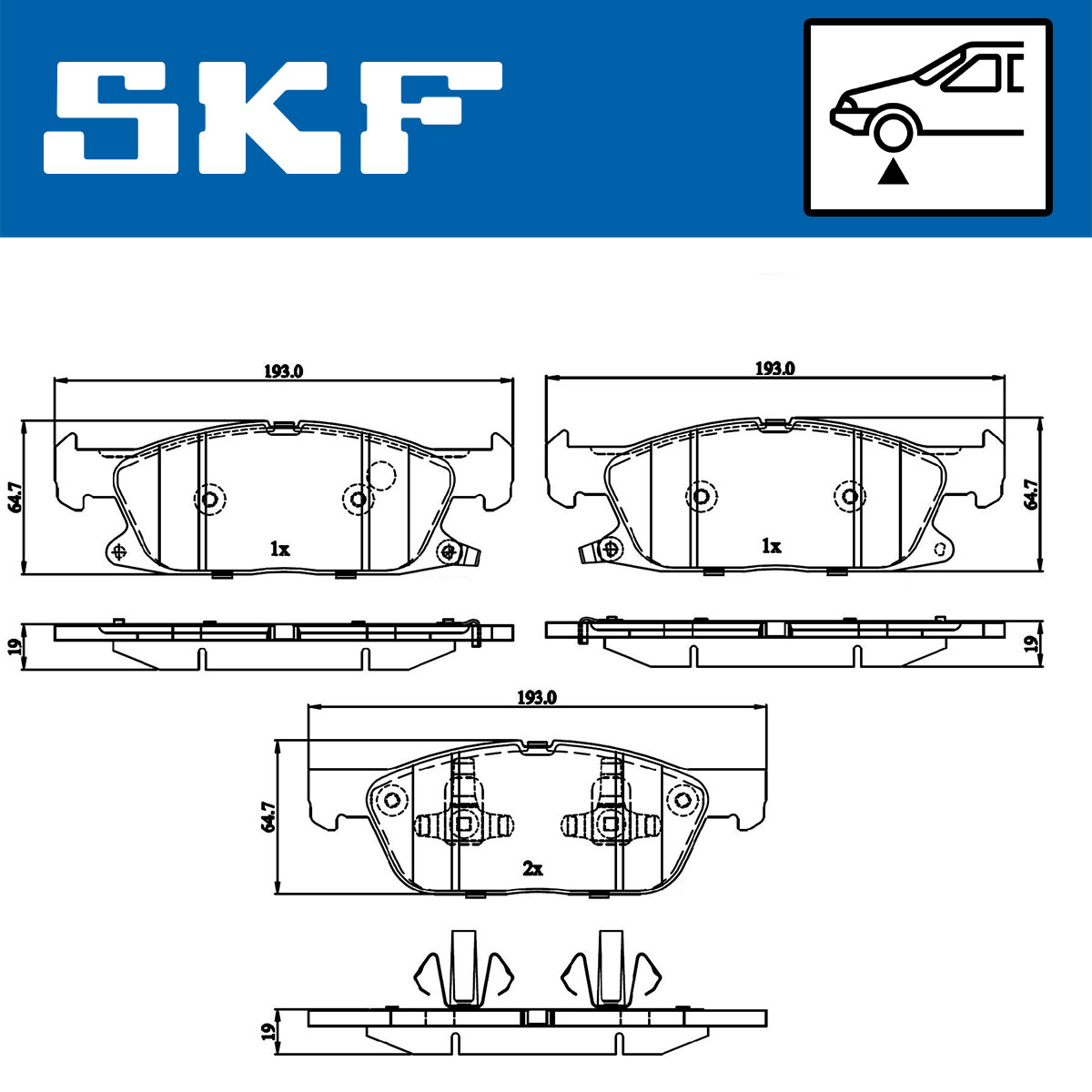 Placute frana SKF VKBP80433A