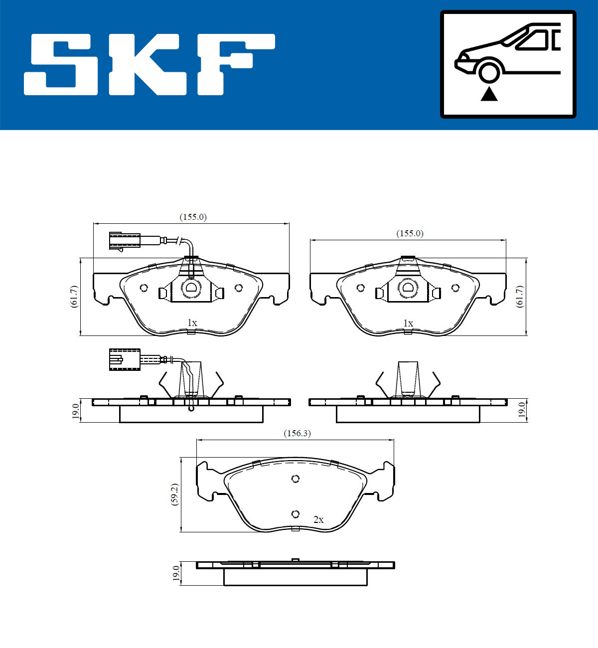 Placute frana SKF VKBP80438E