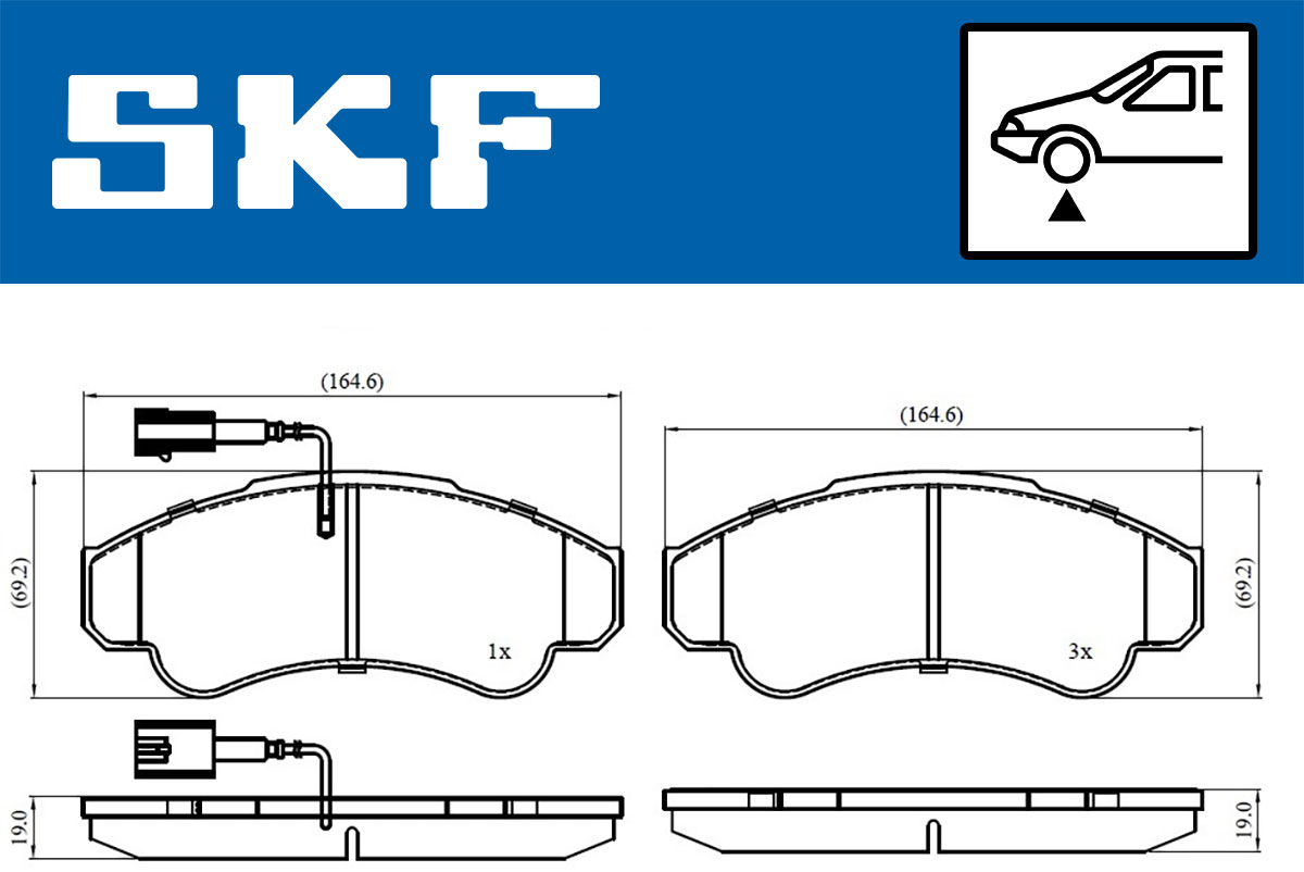 Placute frana SKF VKBP80441E