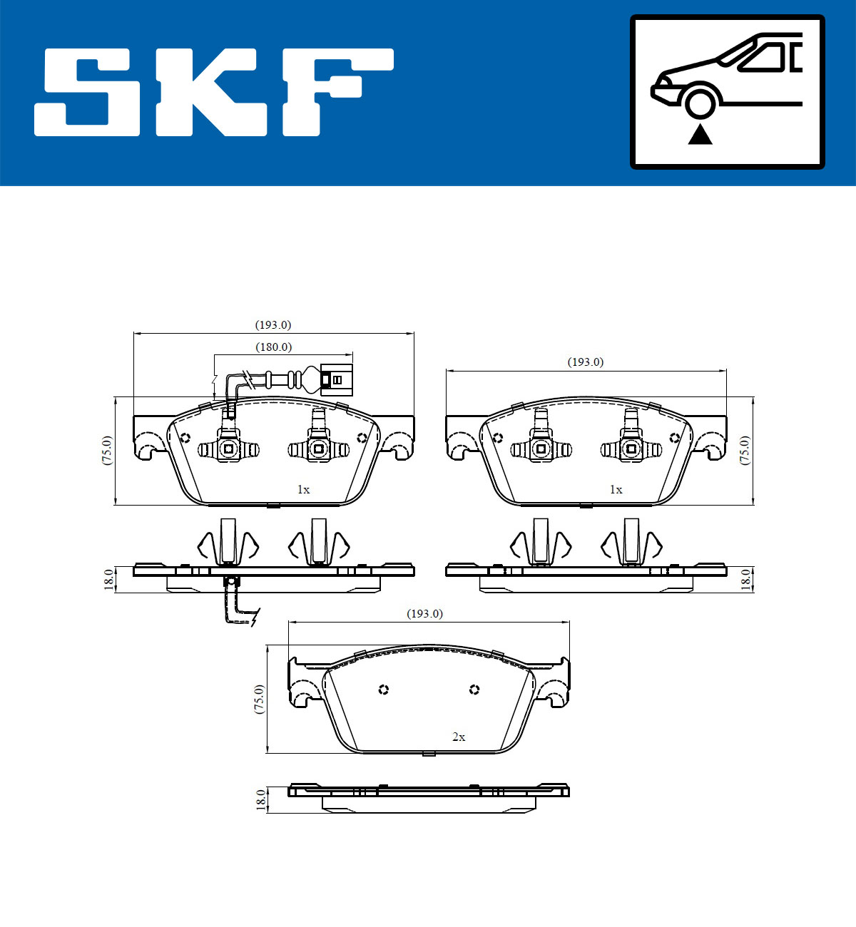 Placute frana SKF VKBP80445E