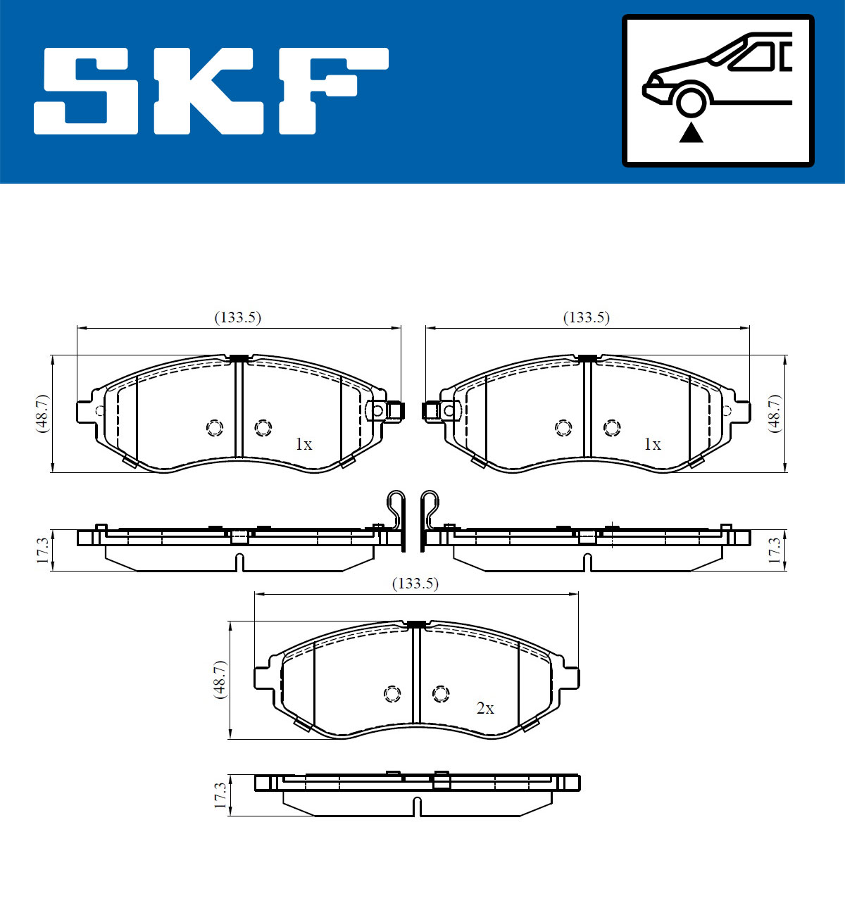 Placute frana SKF VKBP80460A