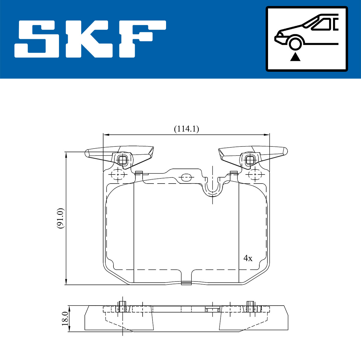 Placute frana SKF VKBP80467