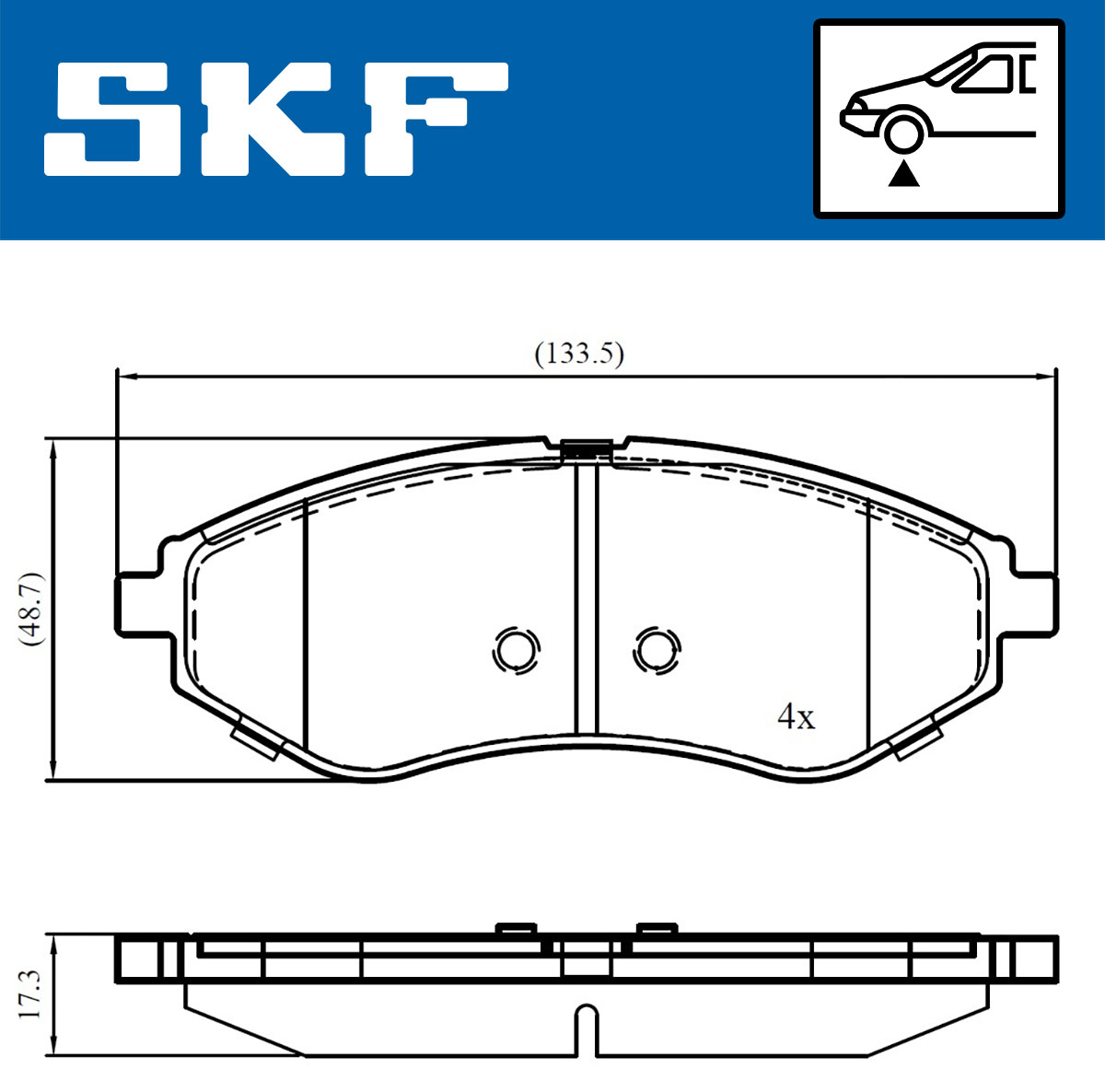 Placute frana SKF VKBP80475