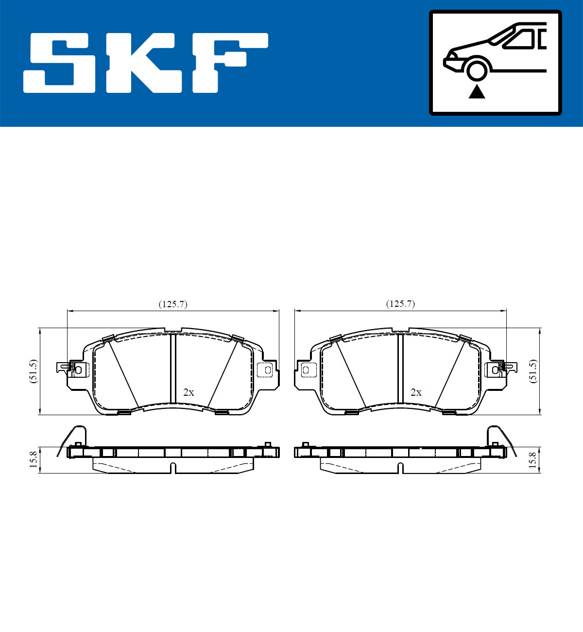 Placute frana SKF VKBP80478A