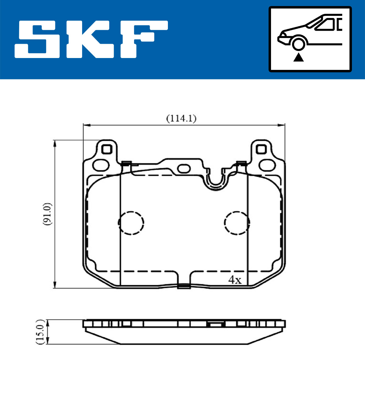 Placute frana SKF VKBP80481
