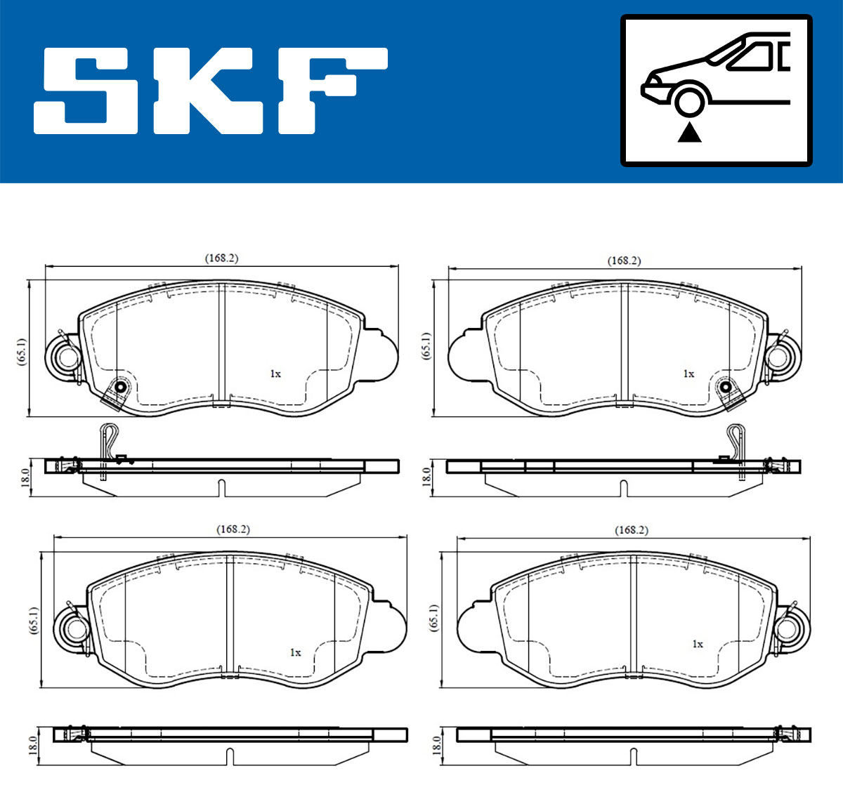 Placute frana SKF VKBP80489A
