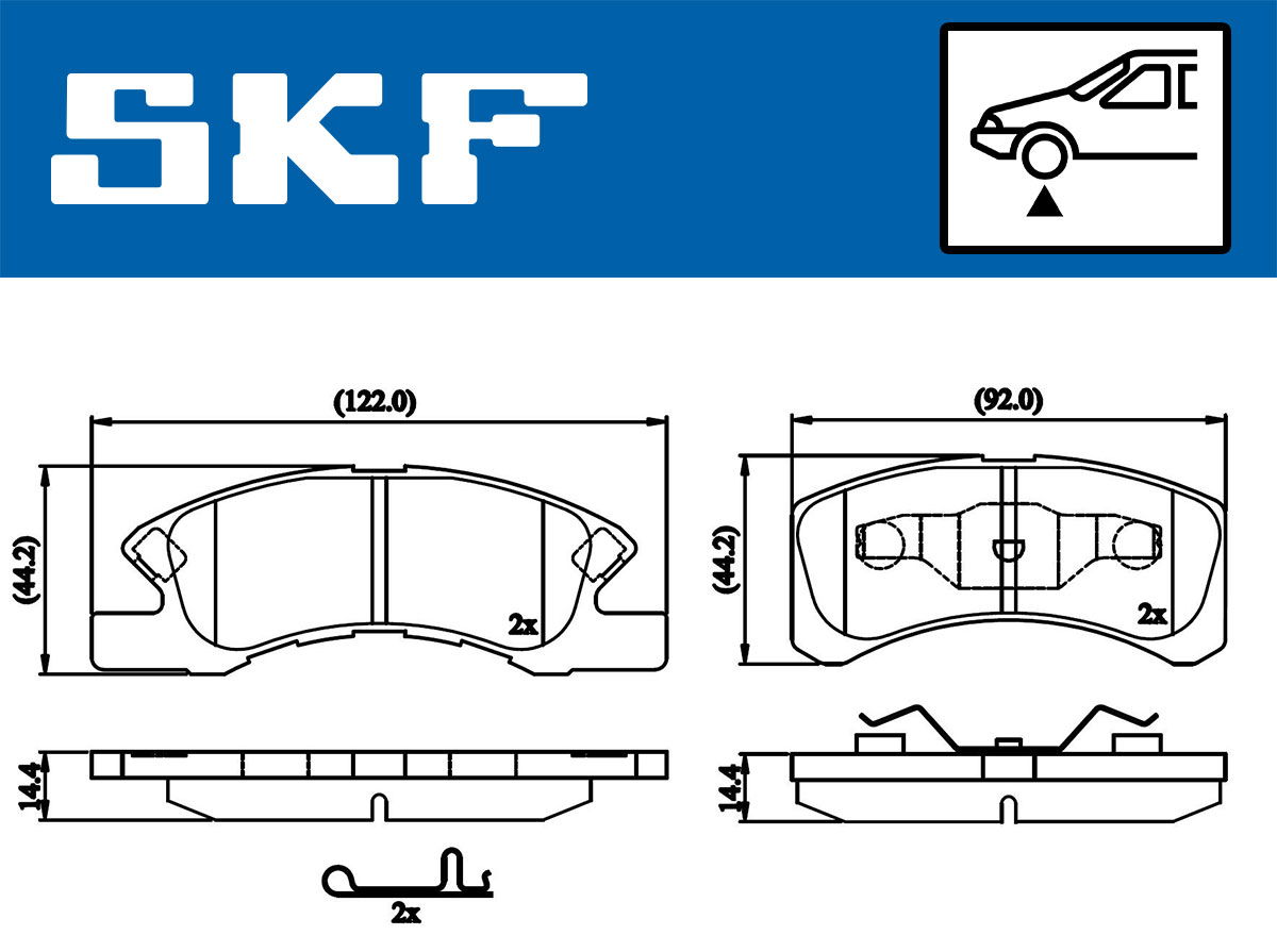 Placute frana SKF VKBP80490A