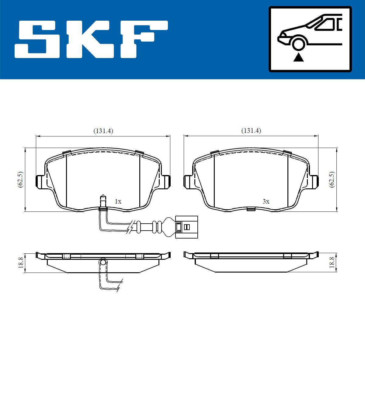 Placute frana SKF VKBP80494E