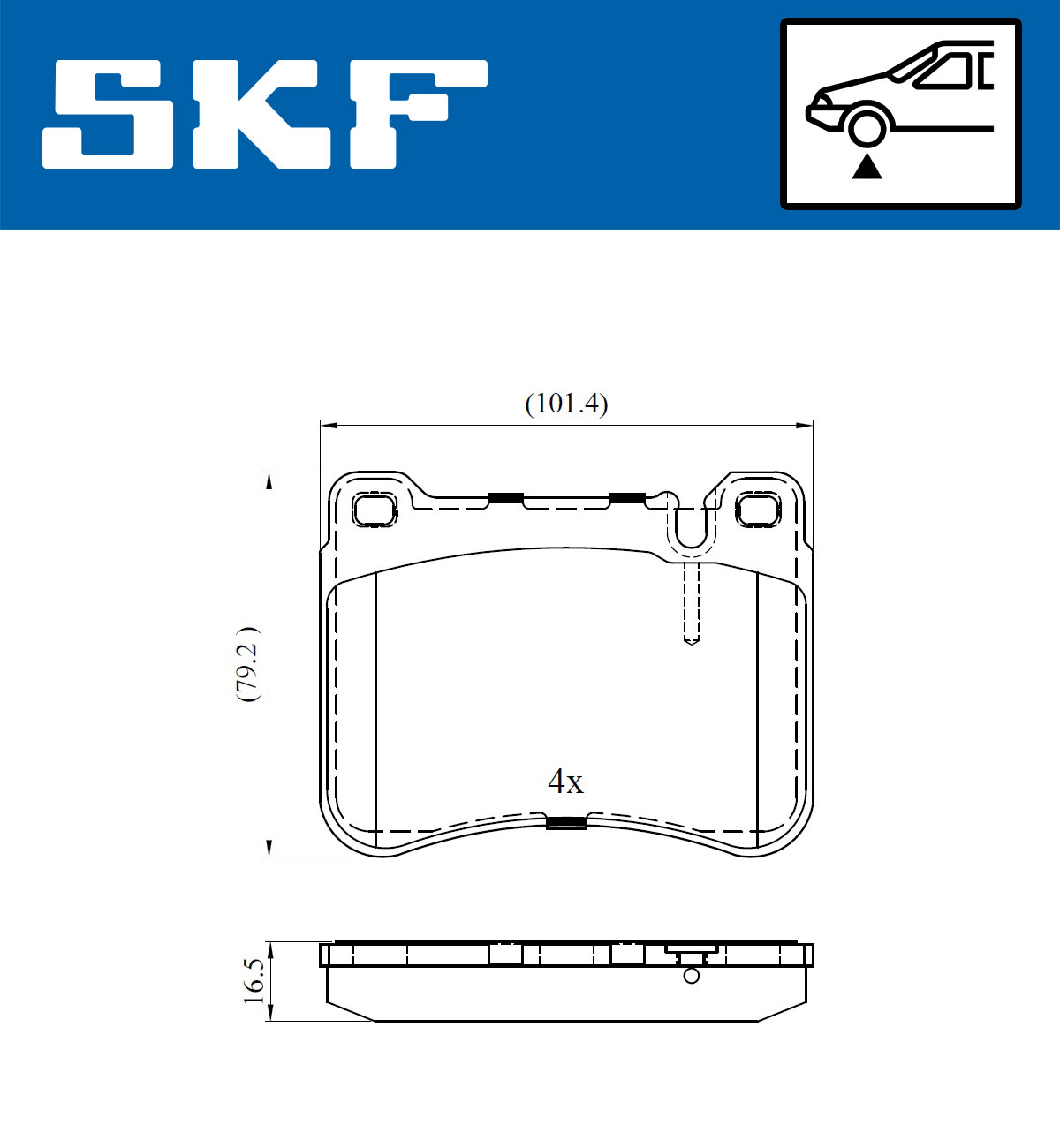 Placute frana SKF VKBP80495