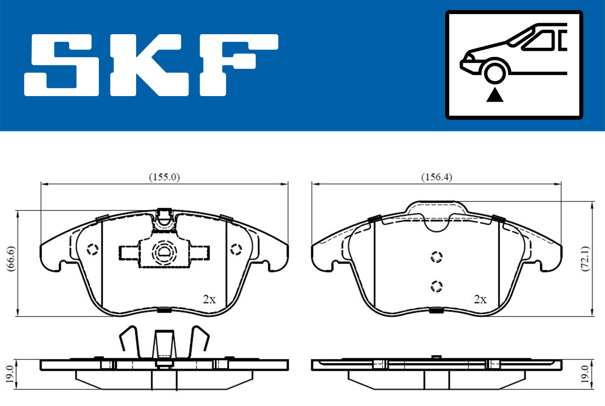Placute frana SKF VKBP80503