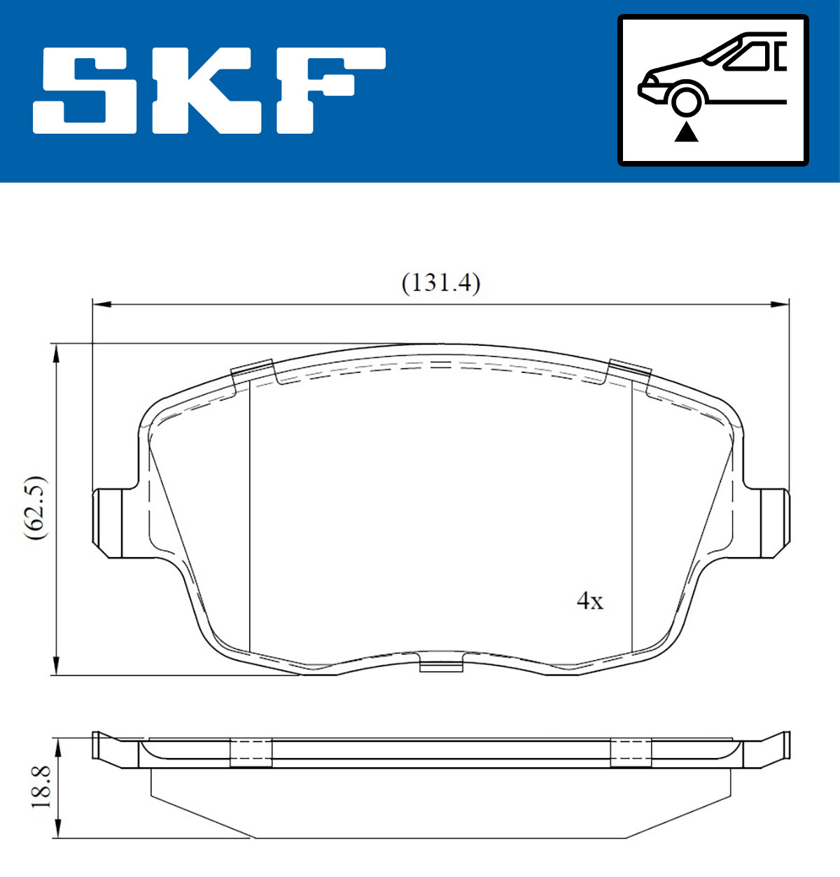 Placute frana SKF VKBP80517