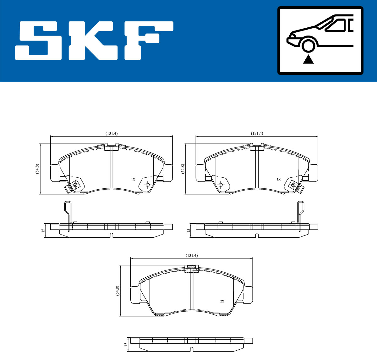 Placute frana SKF VKBP80521A