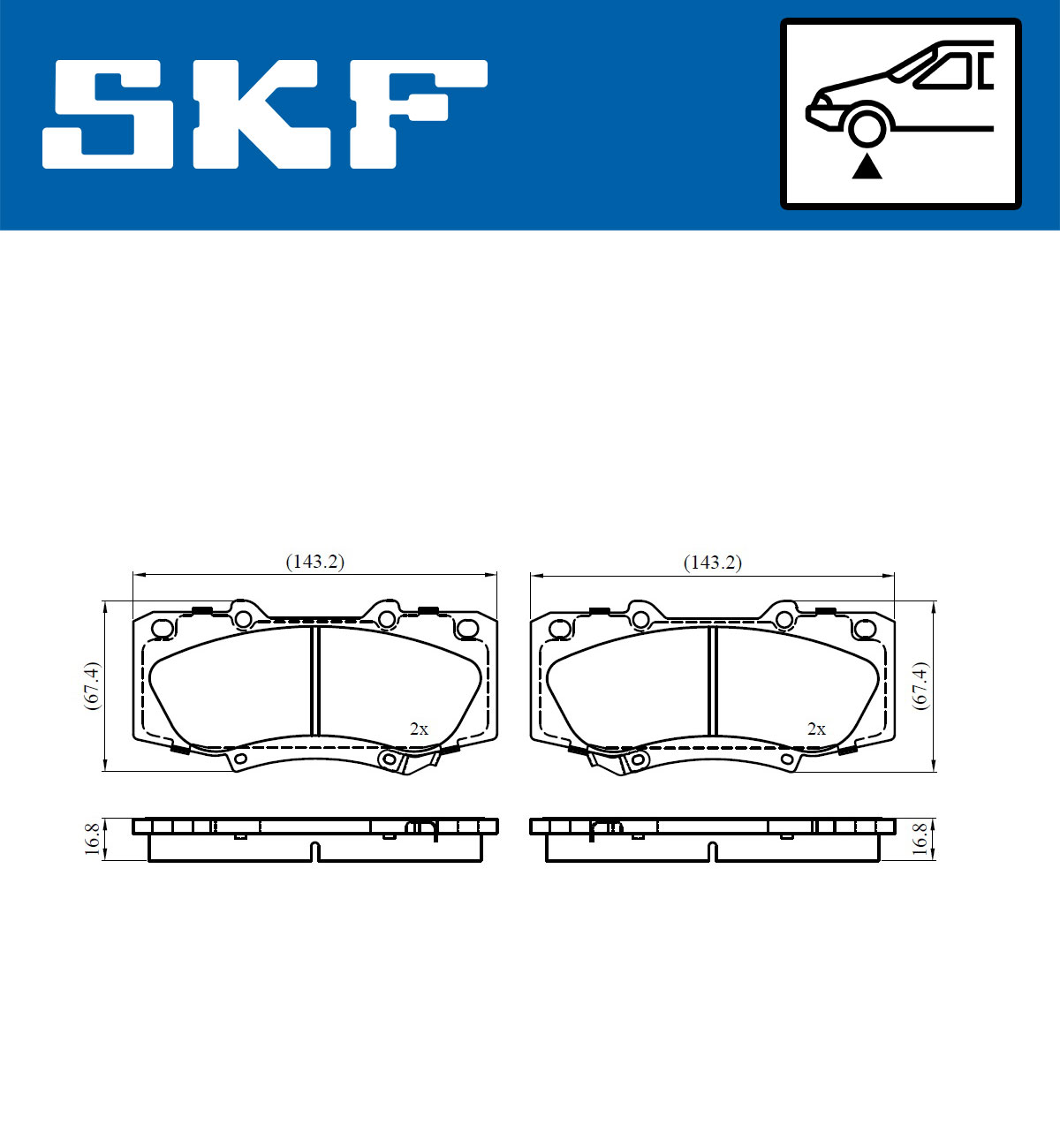 Placute frana SKF VKBP80523A