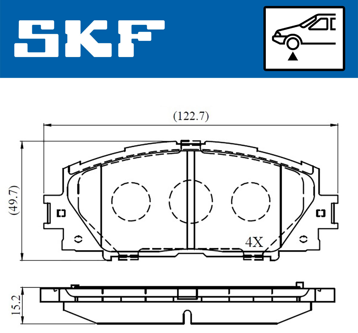 Placute frana SKF VKBP80529