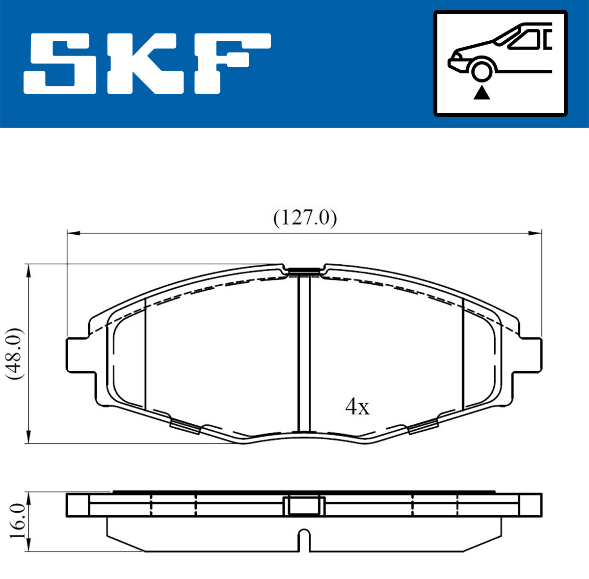 Placute frana SKF VKBP80532