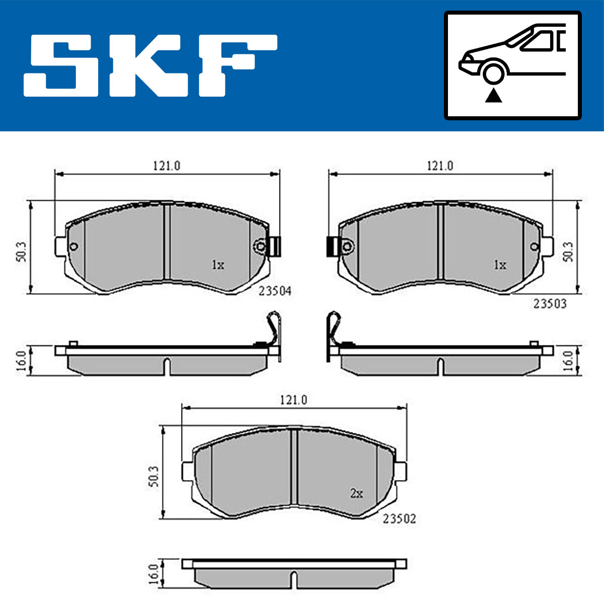 Placute frana SKF VKBP80535A